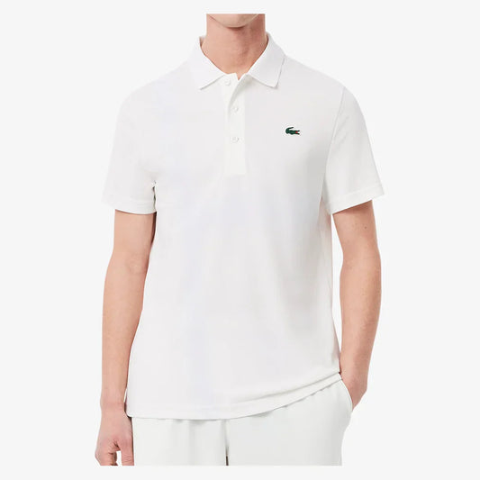 Men`s Novak Djokovic Ultra Dry Fan Tennis Polo LACOSTE SMALL White