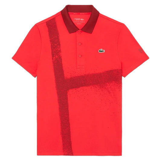 Men`s Novak Djokovic Ultra Dry Fan Tennis Polo Grenandine LACOSTE SMALL
