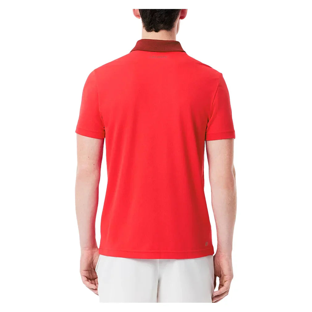 Men`s Novak Djokovic Ultra Dry Fan Tennis Polo Grenandine LACOSTE