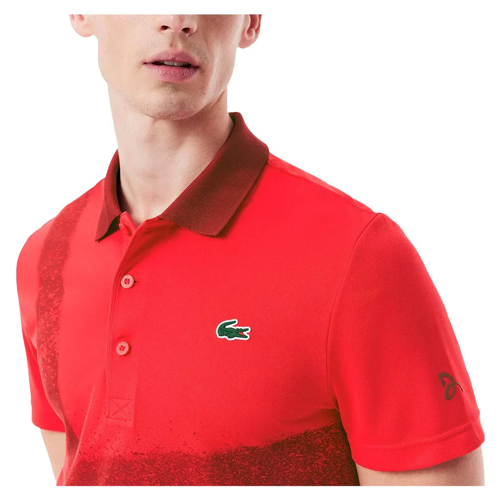 Men`s Novak Djokovic Ultra Dry Fan Tennis Polo Grenandine LACOSTE