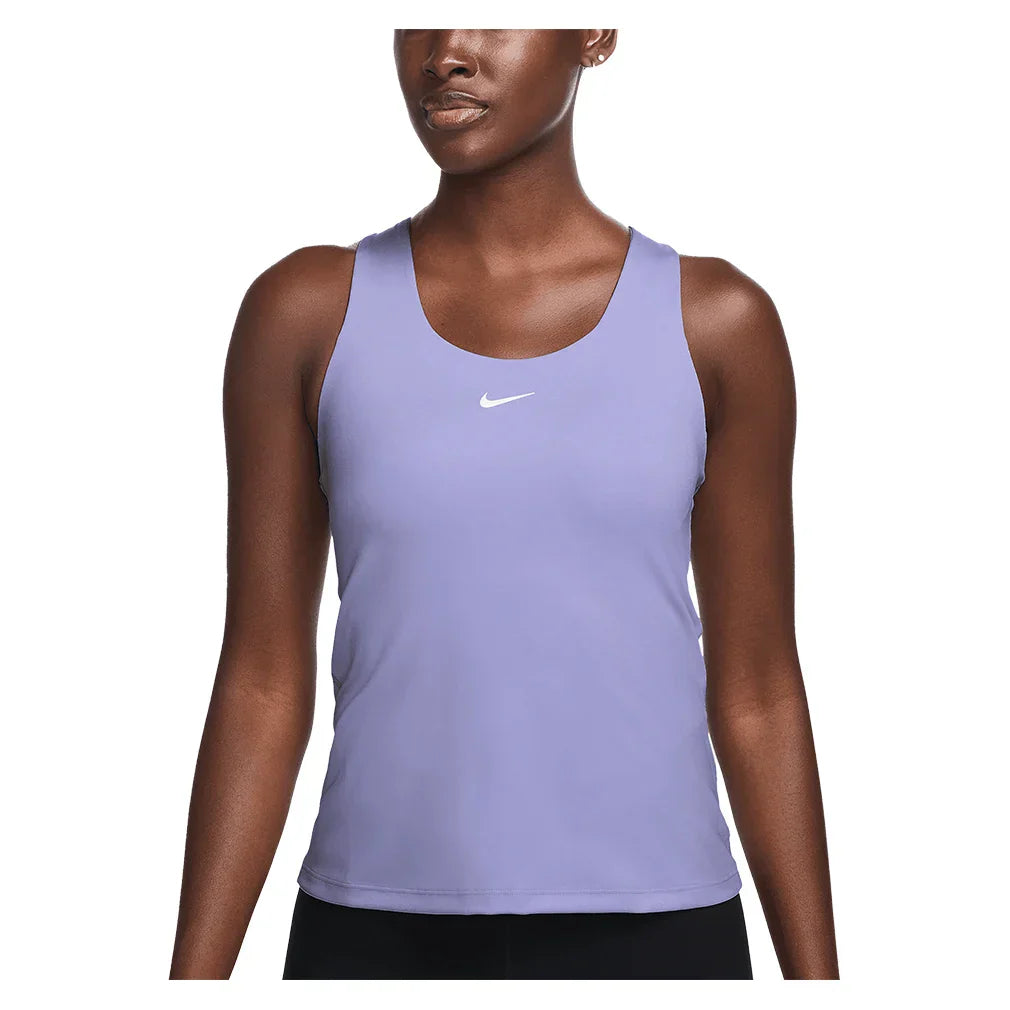 Women`s Dri-Fit Swoosh Training Bra Tank Lilac Ice and White NIKE XS