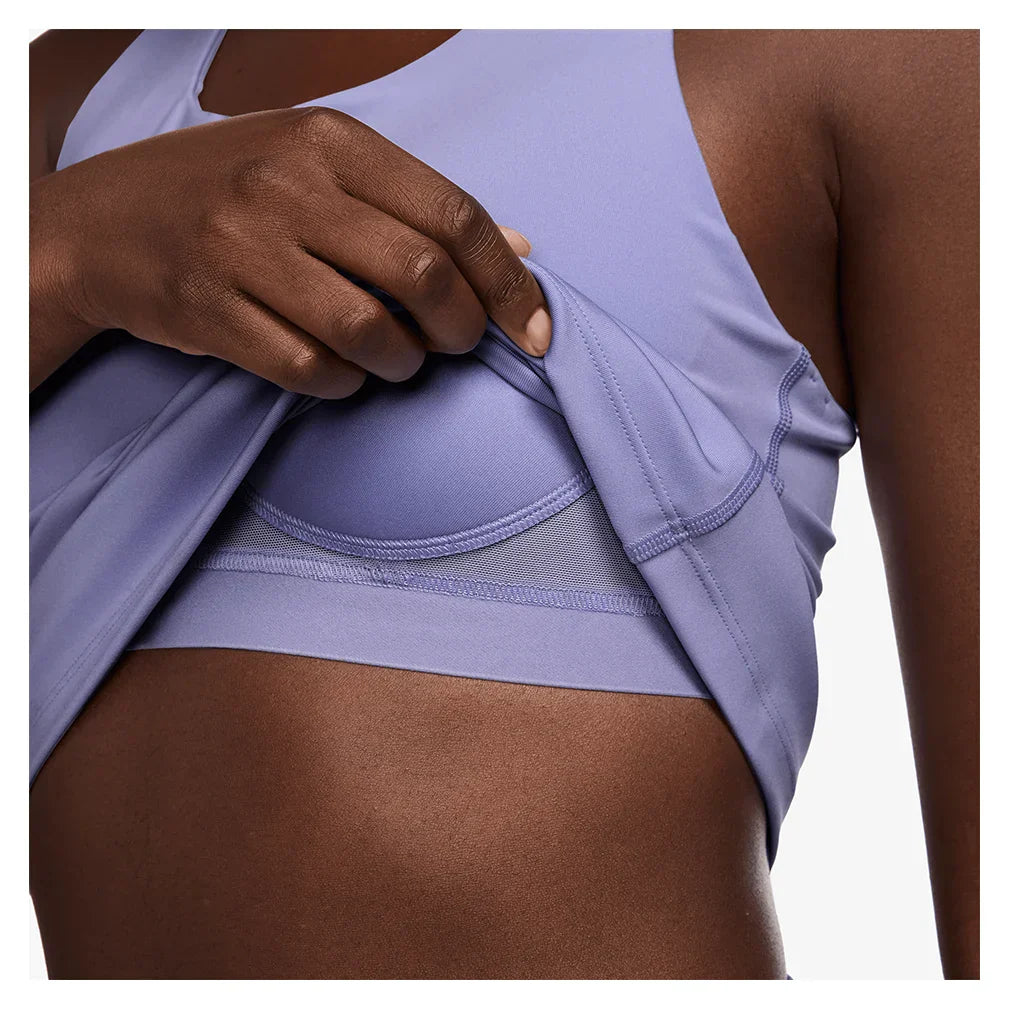 Women`s Dri-Fit Swoosh Training Bra Tank Lilac Ice and White NIKE