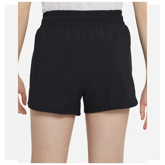 Girl`s Dri-Fit High-Waisted Woven Training Shorts NIKE XS 836_VIVID_ORANGE/WHT