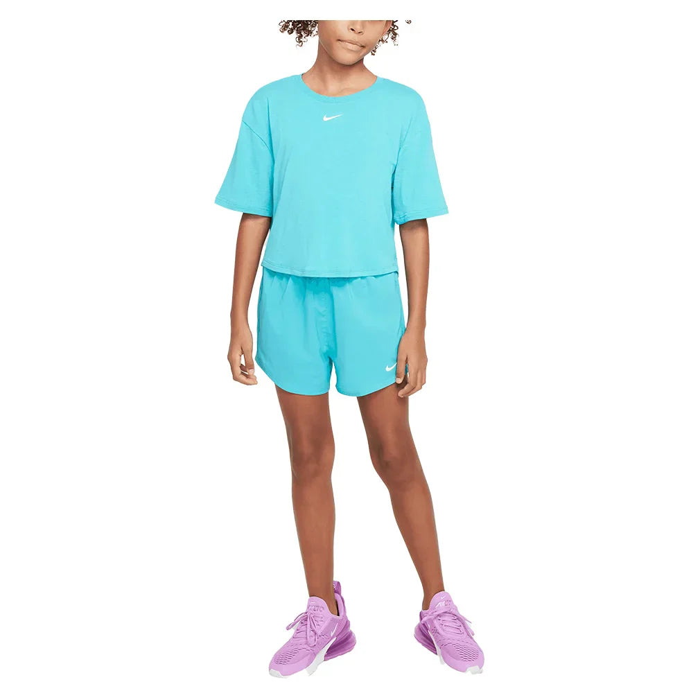 Girls` Dri-FIT High-Waisted Woven 3 Inch Training Shorts NIKE