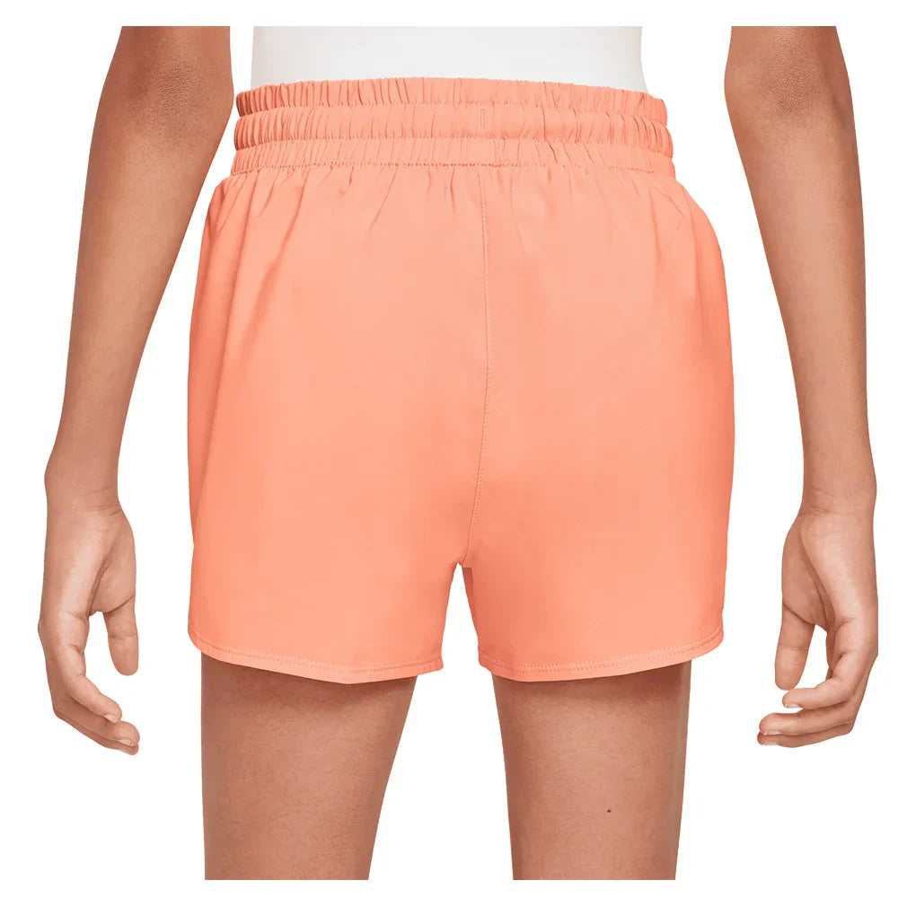 Girls` Dri-FIT High-Waisted Woven 3 Inch Training Shorts NIKE