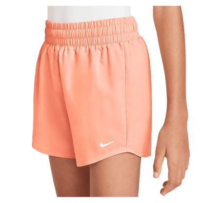 Girls` Dri-FIT High-Waisted Woven 3 Inch Training Shorts NIKE