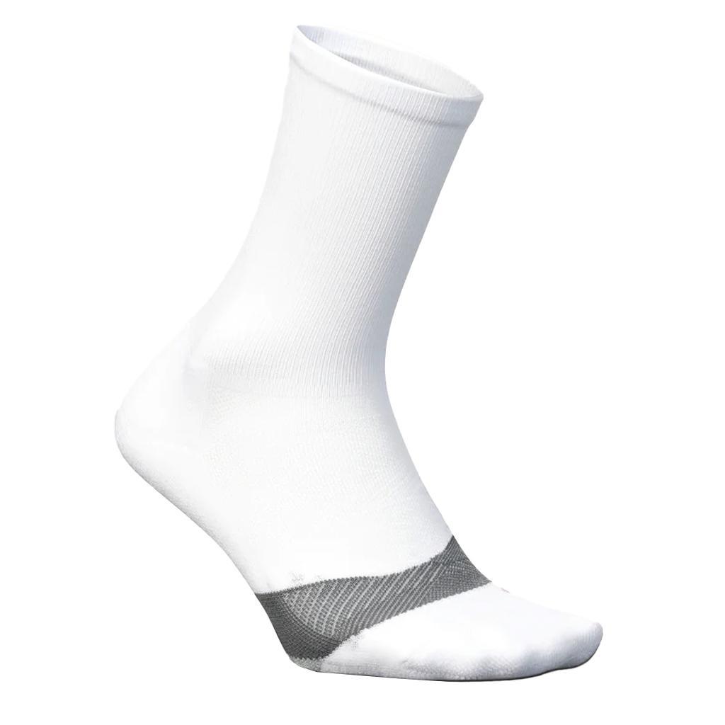 Elite Light Cushion Mini Crew Tennis Socks White Socks FEETURES L