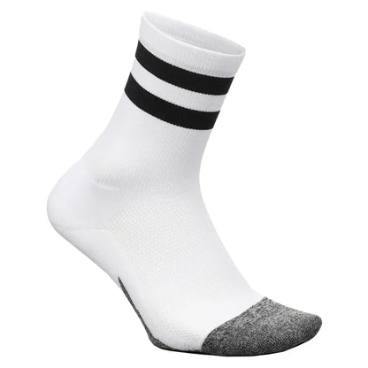 Elite Light Cushion Mini Crew Socks White High Top Stripe FEETURES
