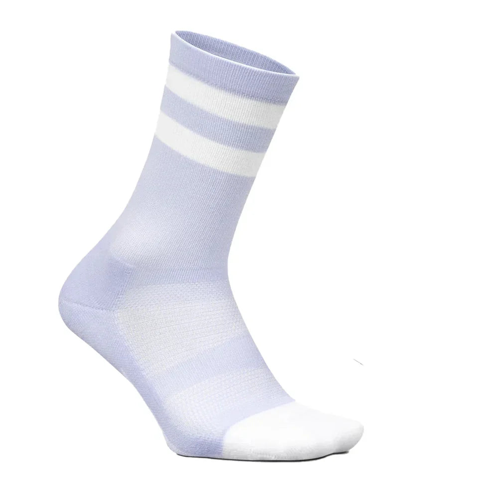 Elite Light Cushion Mini Crew Socks Lilac High Top Stripe FEETURES S