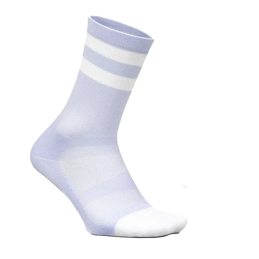 Elite Light Cushion Mini Crew Socks Lilac High Top Stripe FEETURES S
