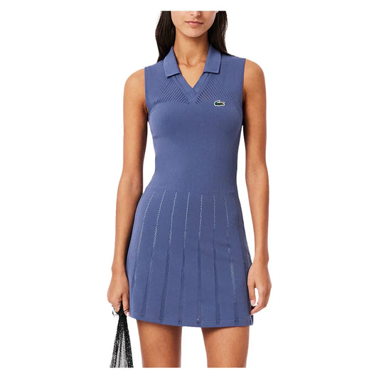 Women's On Court Tennis Dress and Shorts LACOSTE 2/4(EUR34-36) Blue
