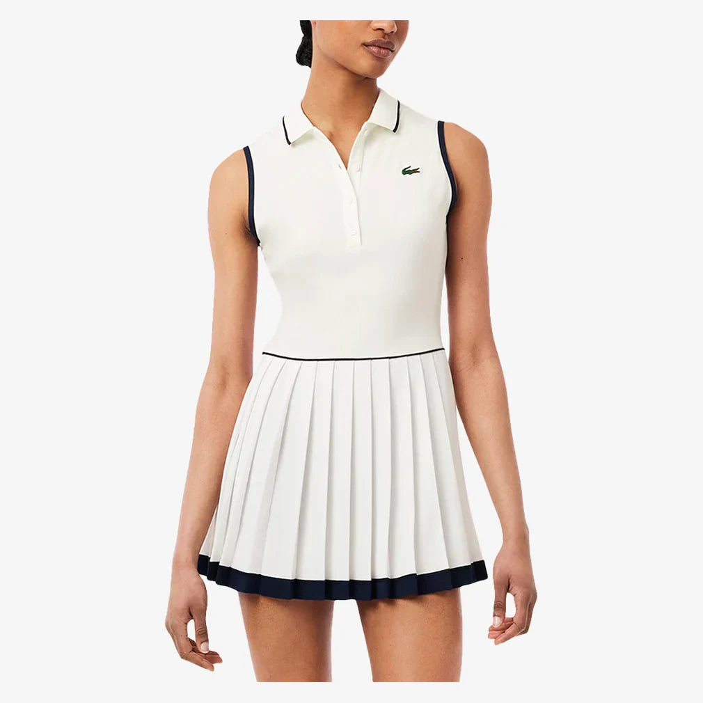 Women`s Heritage Tennis Dress LACOSTE 2(EUR34) HIF_FARINE/MARINE