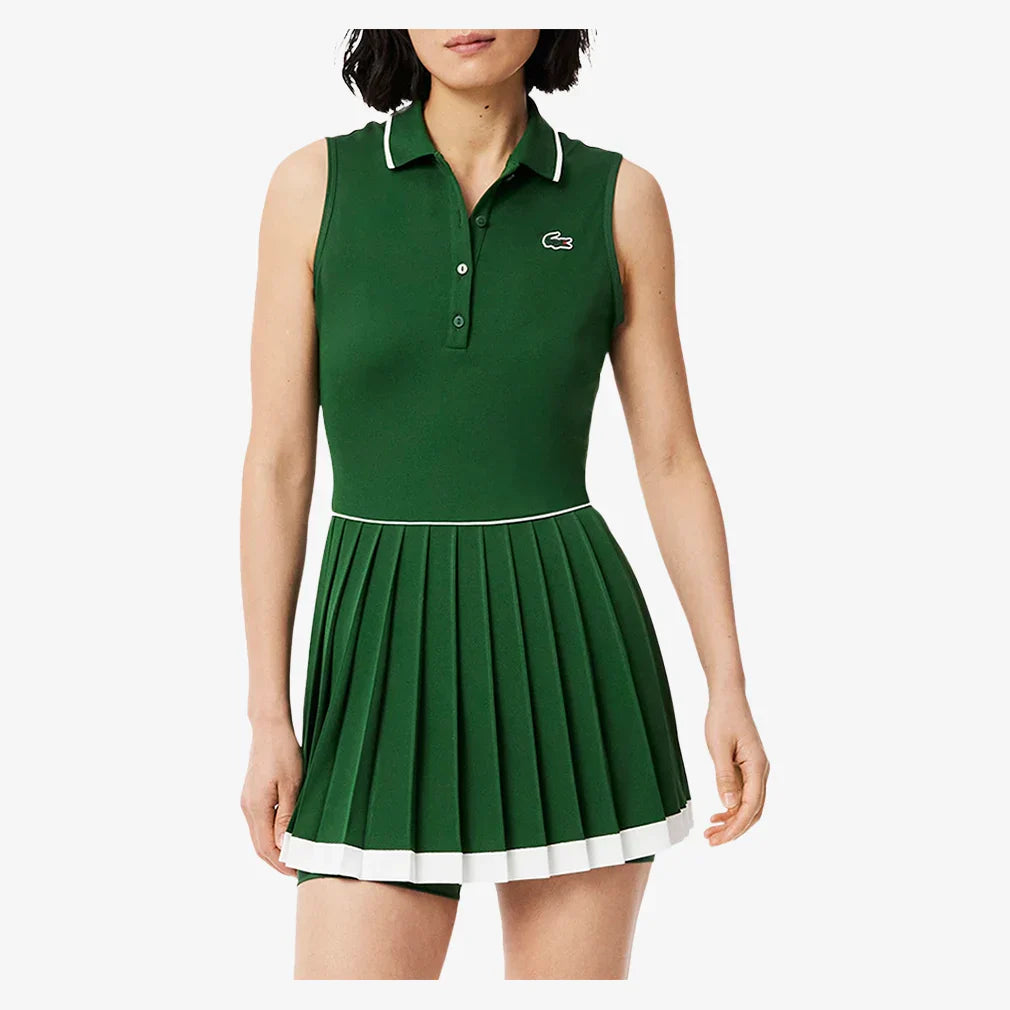 Women`s Heritage Tennis Dress LACOSTE 2(EUR34) HII_VERT/FARINE