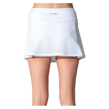 Women`s Anna 13.5 Inch Tennis Skort White and Veridian INPHORM