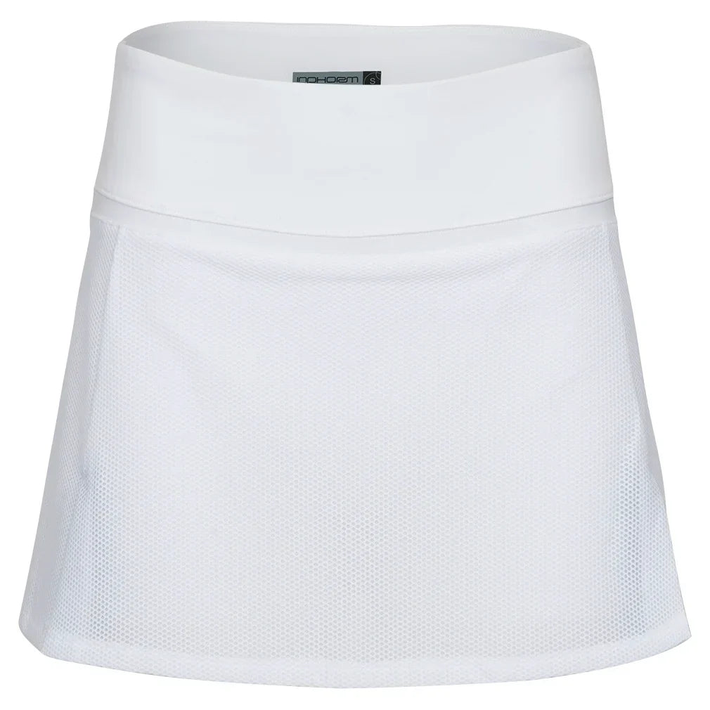 Women`s Anna 13.5 Inch Tennis Skort White and Veridian INPHORM XS