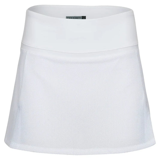 Women`s Anna 13.5 Inch Tennis Skort White and Veridian INPHORM XS
