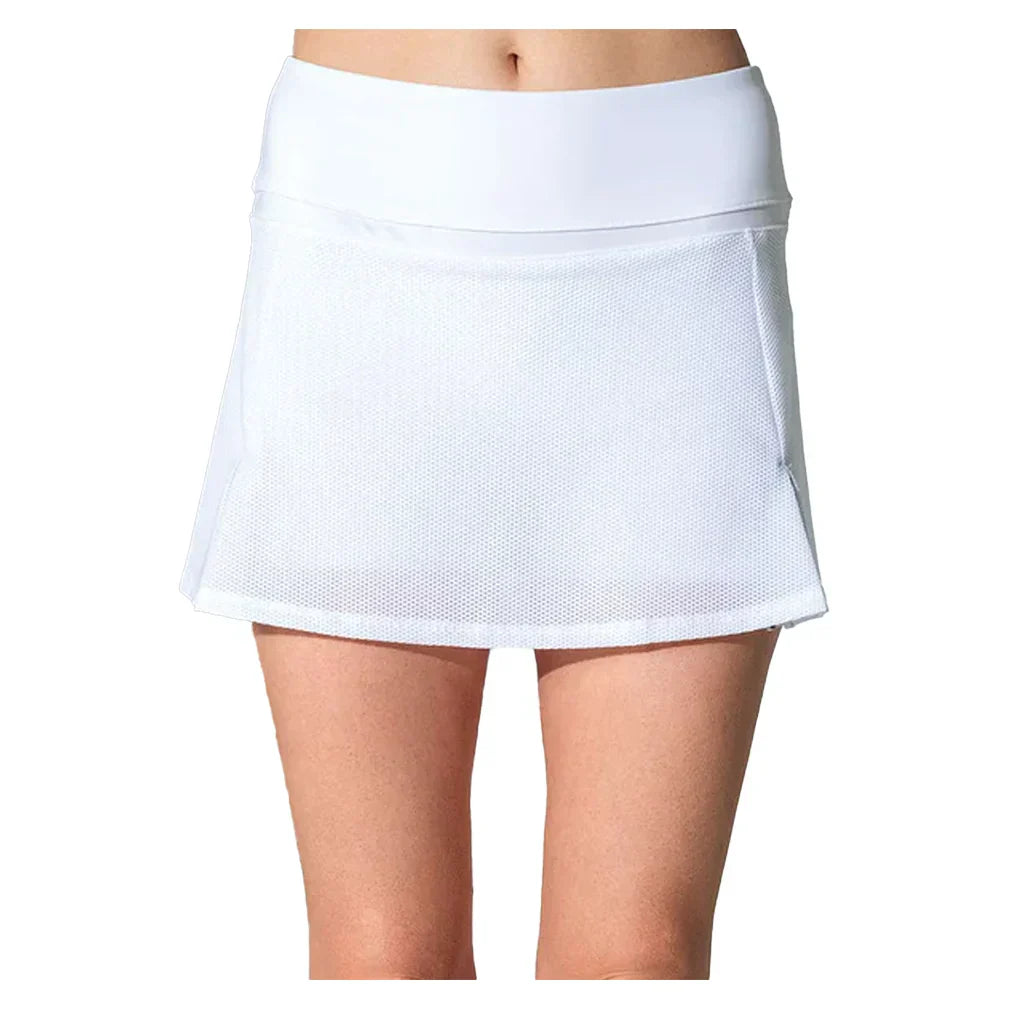 Women`s Anna 13.5 Inch Tennis Skort White and Veridian INPHORM