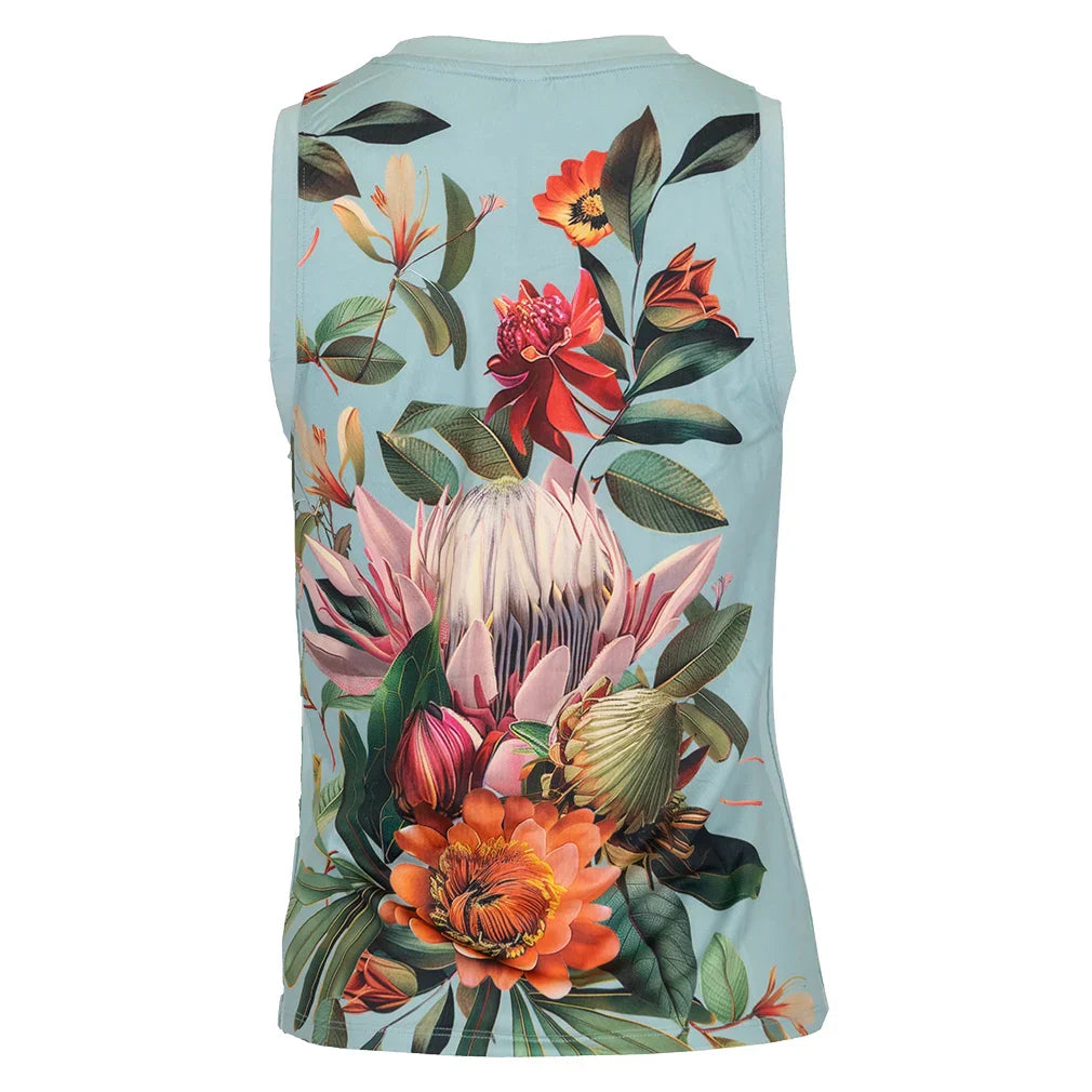 Women`s Audrey Tennis Tank Veridian Print INPHORM