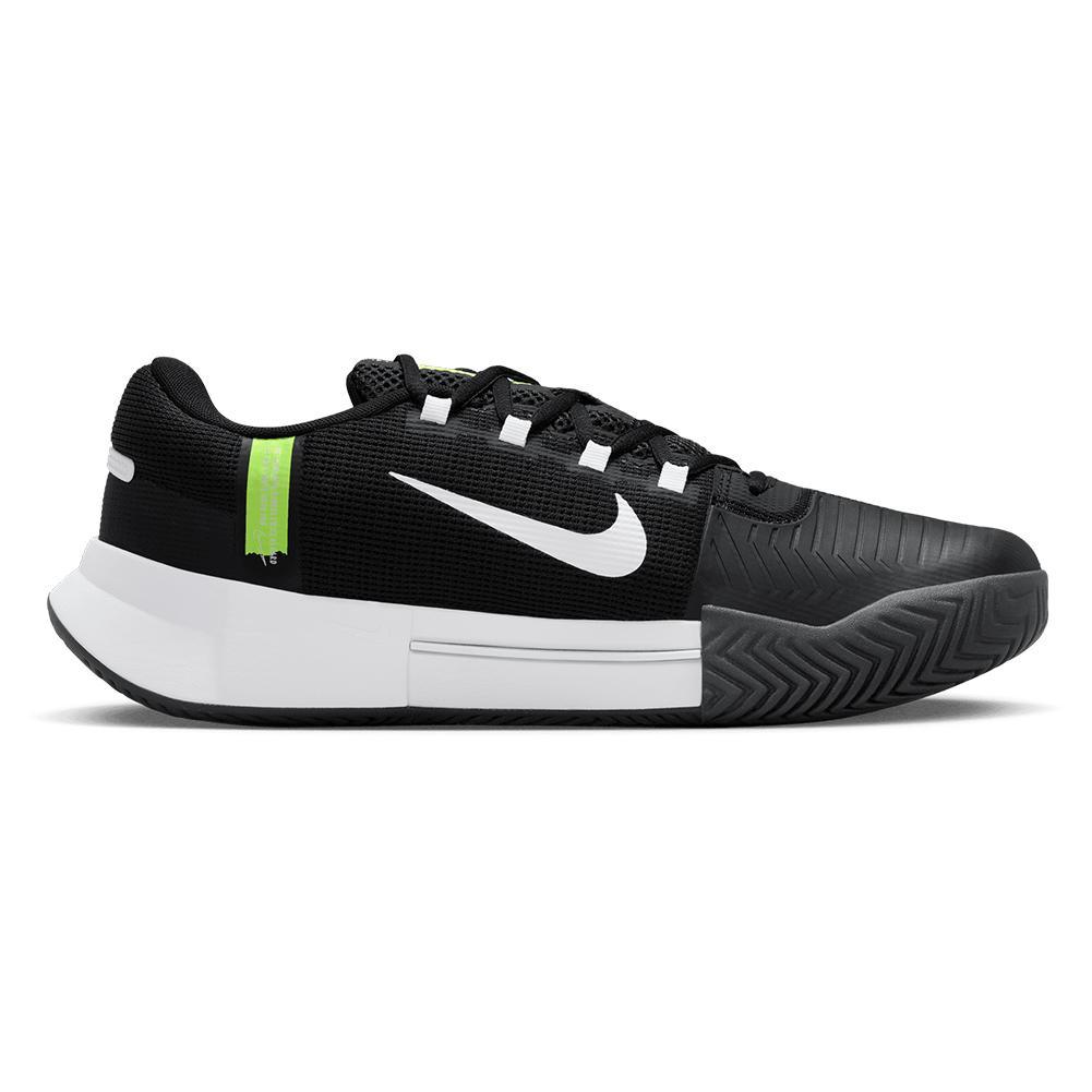 Men's Zoom GP Challenge 1 Tennis Shoes Black and White Top Tennis Shoes NIKE