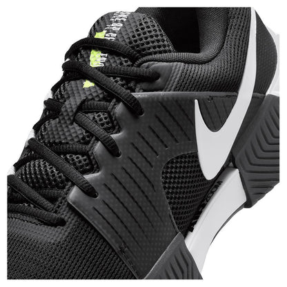 Men's Zoom GP Challenge 1 Tennis Shoes Black and White Top Tennis Shoes NIKE
