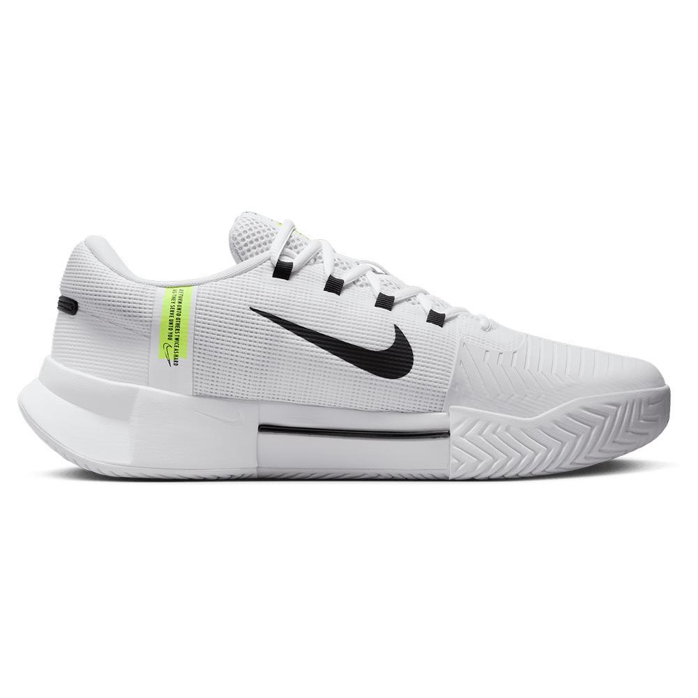 Men's Zoom GP Challenge 1 Tennis Shoes White and Black Tournament Gear NIKE