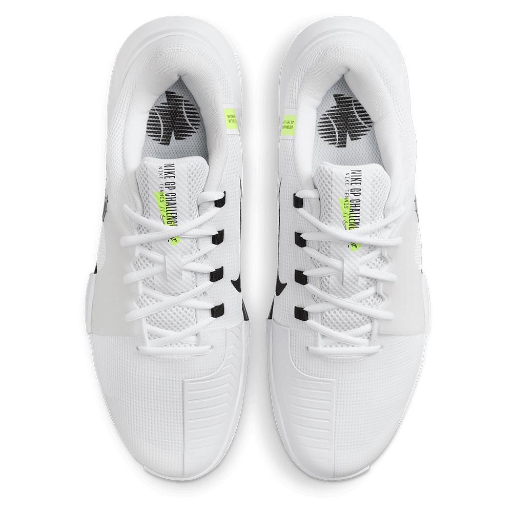 Men's Zoom GP Challenge 1 Tennis Shoes White and Black Tournament Gear NIKE