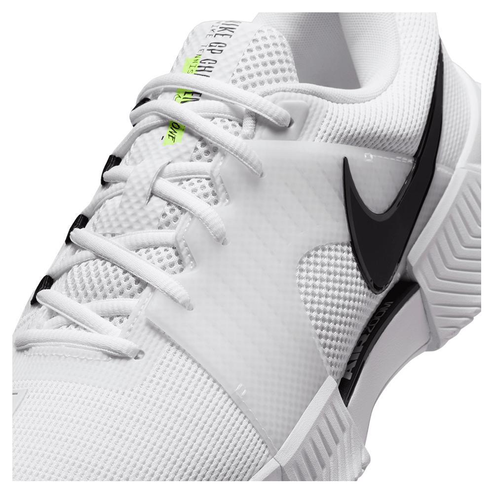 Men's Zoom GP Challenge 1 Tennis Shoes White and Black Tournament Gear NIKE