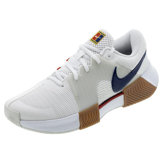 Men`s Zoom GP Challenge 1 Tennis Shoes Summit White and Binary Blue NIKE 6 White
