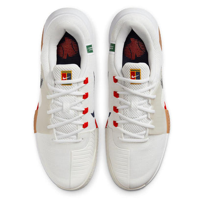 Men`s Zoom GP Challenge 1 Tennis Shoes Summit White and Binary Blue NIKE