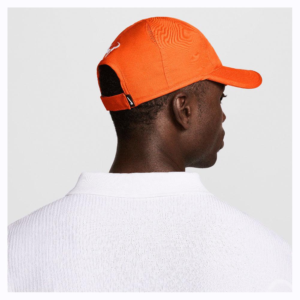 Men`s Rafa Dri-Fit Club Tennis Cap Safety Orange and White CAPS AND VISORS NIKE