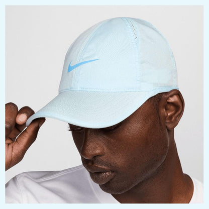 Men`s Dri-Fit Club Unstructured Featherlight Tennis Cap CAPS AND VISORS NIKE S/M 476_GLACER_BL/UNI_BL