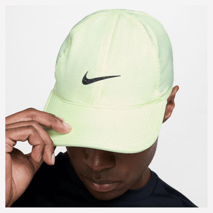 Men`s Dri-Fit Club Unstructured Featherlight Tennis Cap CAPS AND VISORS NIKE S/M 701_BARELY_VOLT/BLK