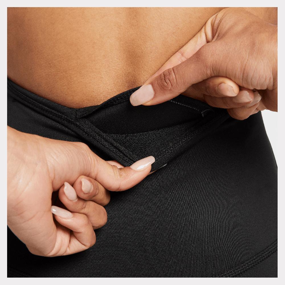 Women`s Therma-FIT One High-Waisted 7/8 Leggings Black and White WOMENS APPAREL NIKE