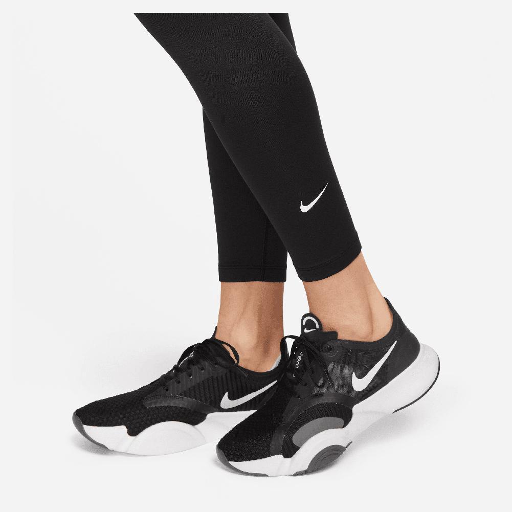 Women`s Therma-FIT One High-Waisted 7/8 Leggings Black and White WOMENS APPAREL NIKE