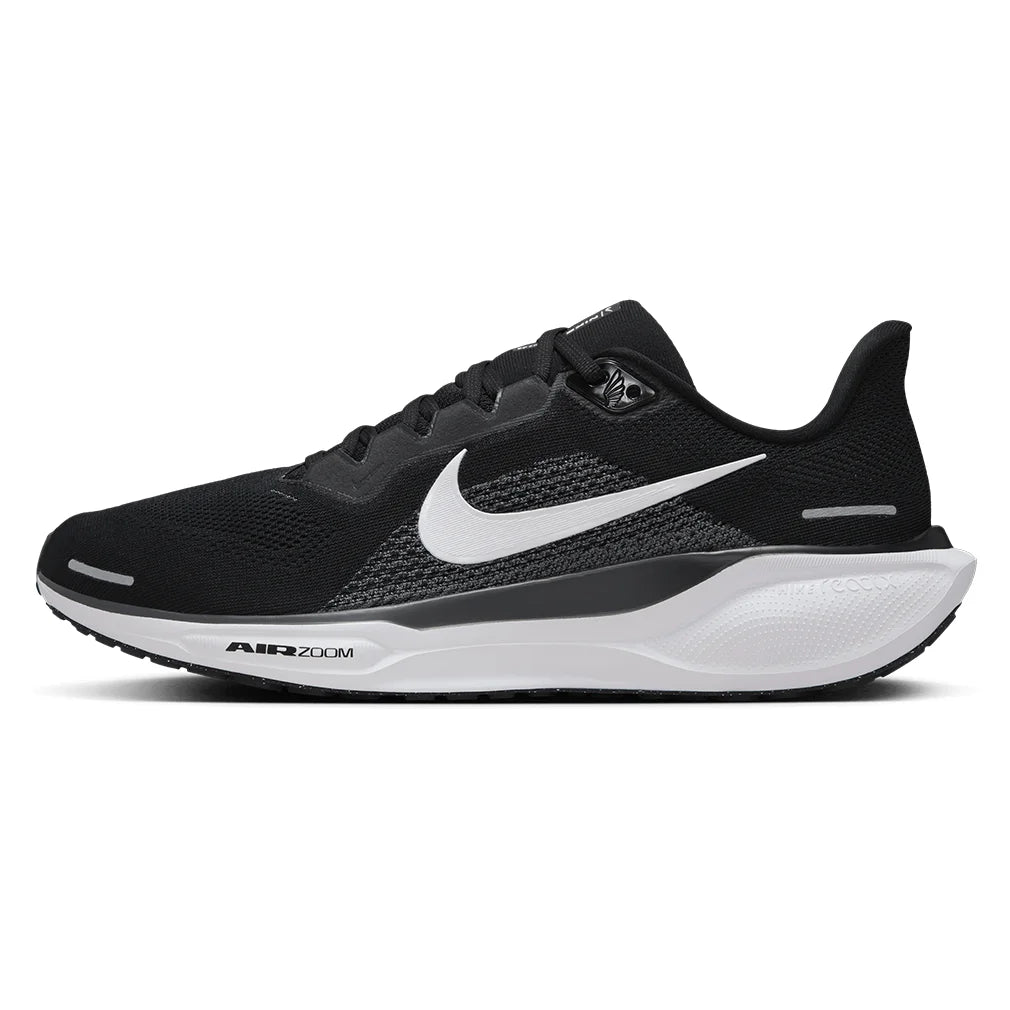 Men`s Pegasus 41 Running Shoes Black and White NIKE