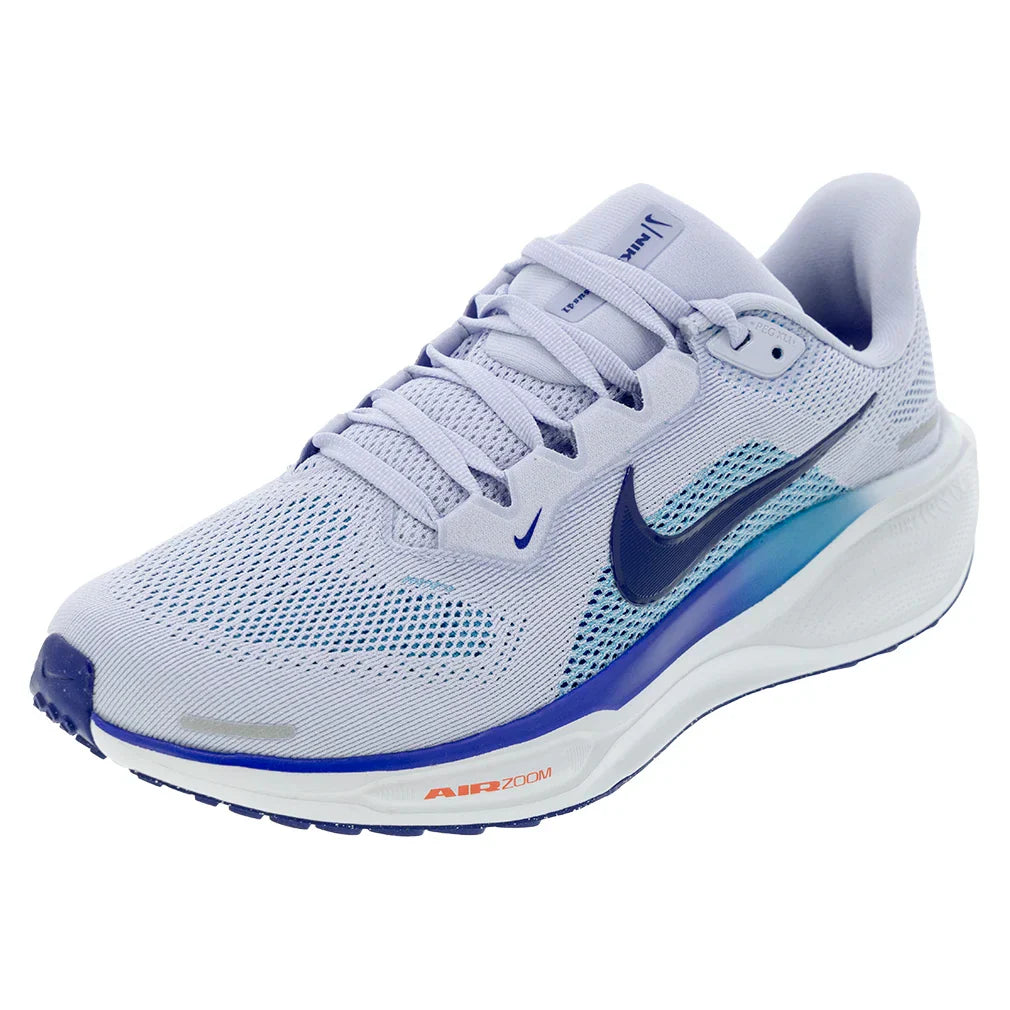 Men`s Pegasus 41 Running Shoes Ghost and Blue Void NIKE 6 Gray