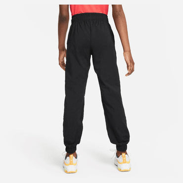 Girls' One Dri-Fit Woven Training Pants Black and White NIKE