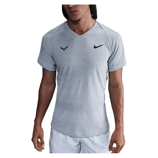 Men`s Rafa Court Dri-FIT Advantage Tennis Top Ghost and World Indigo NIKE XS Ghost and World Indigo