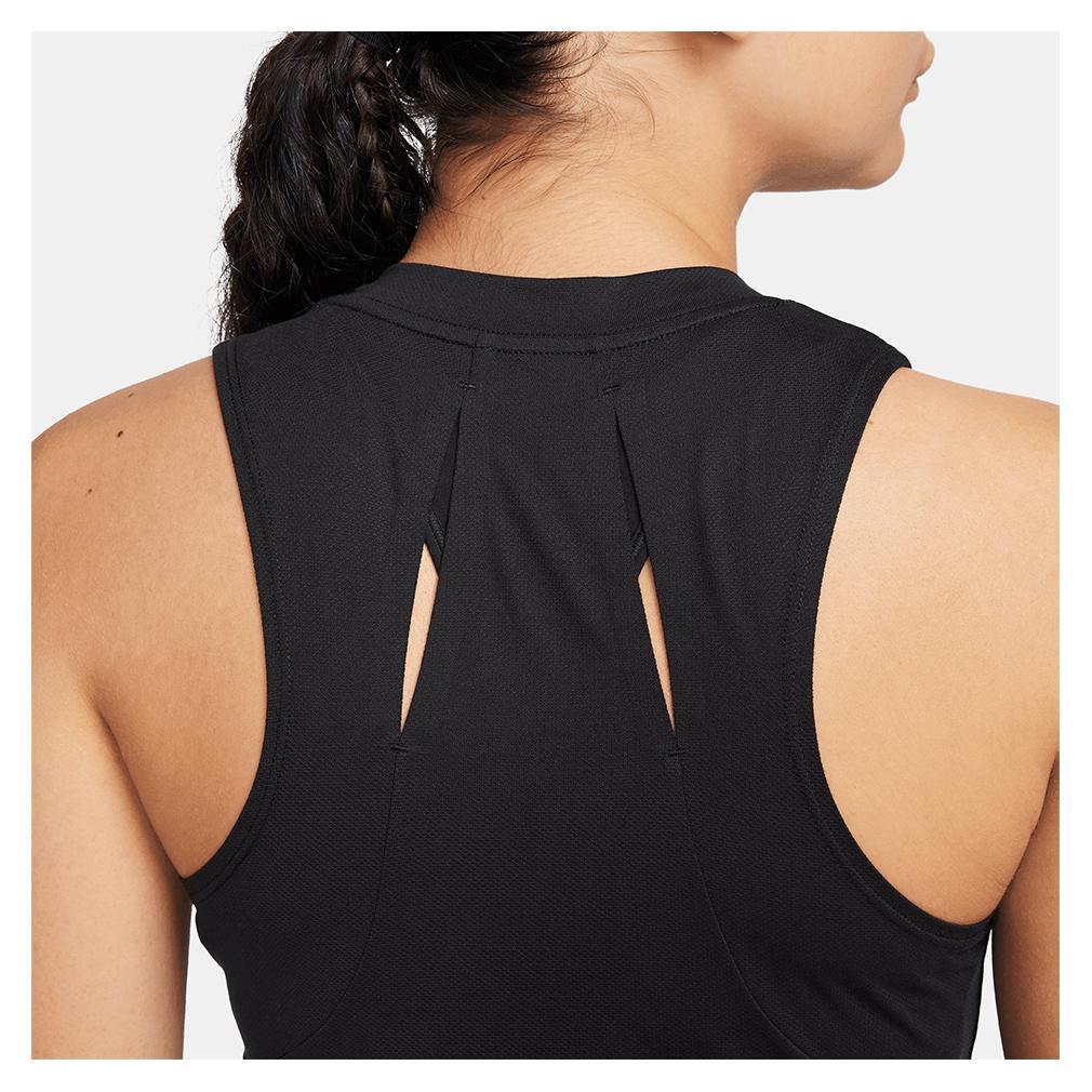 Women's Dri-Fit Advantage Tennis Tank Black and White Womens Apparel NIKE XL
