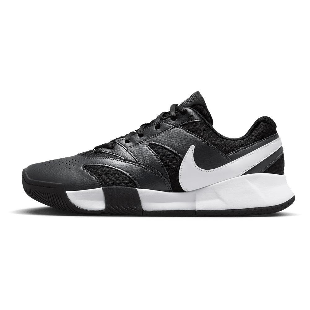 Men's Court Lite 4 Tennis Shoes Black and White Top Tennis Shoes NIKE