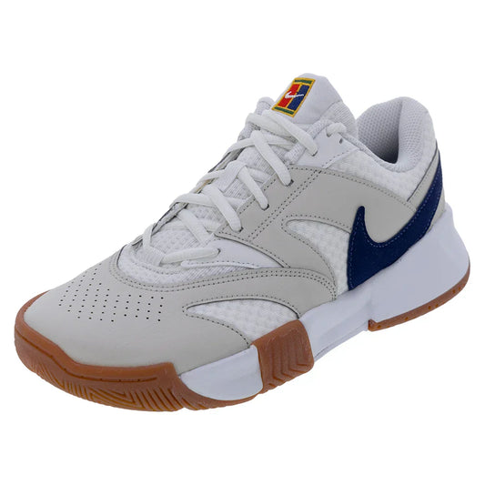 Women`s Court Lite 4 Tennis Shoes Summit White and Binary Blue Womens Shoes NIKE 5 White