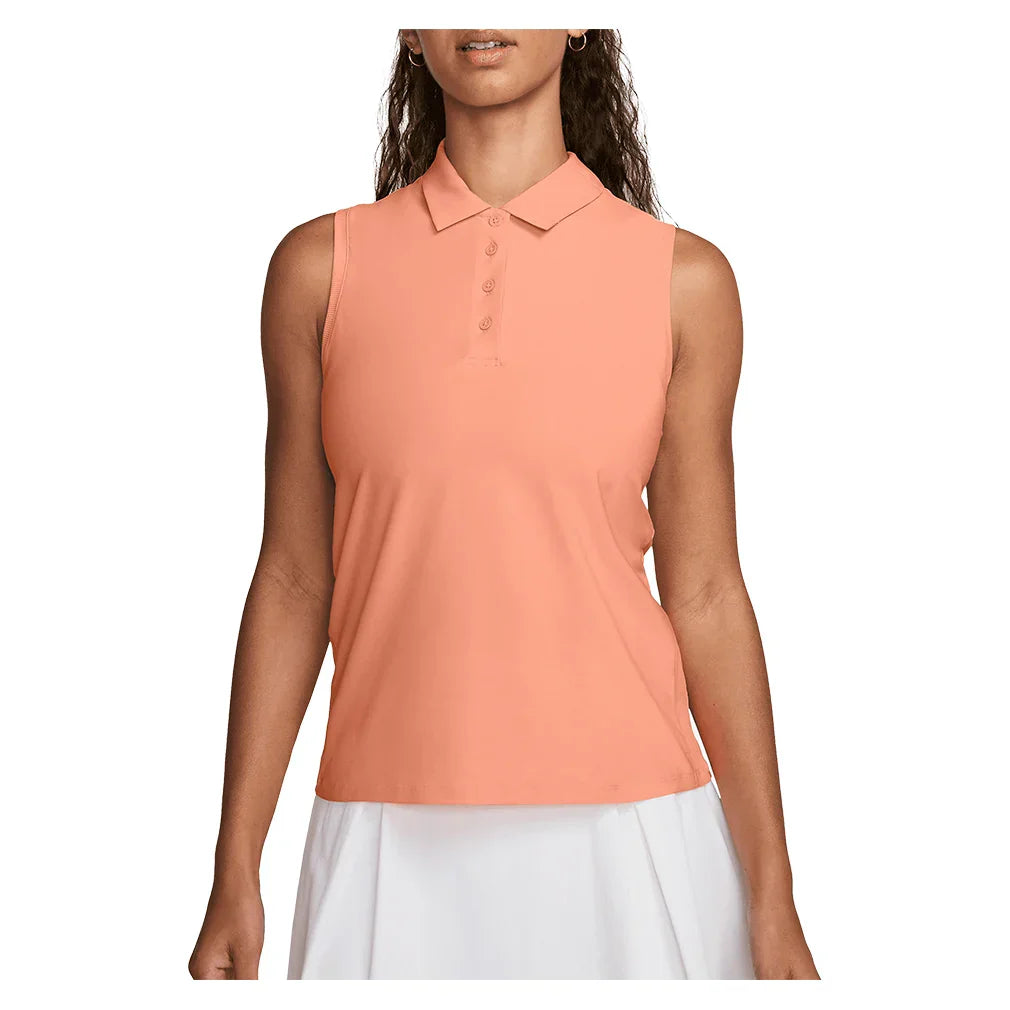 Women`s Dri-Fit Victory Sleeveless Tennis Polo NIKE XS 844_APRICOT_AGATE
