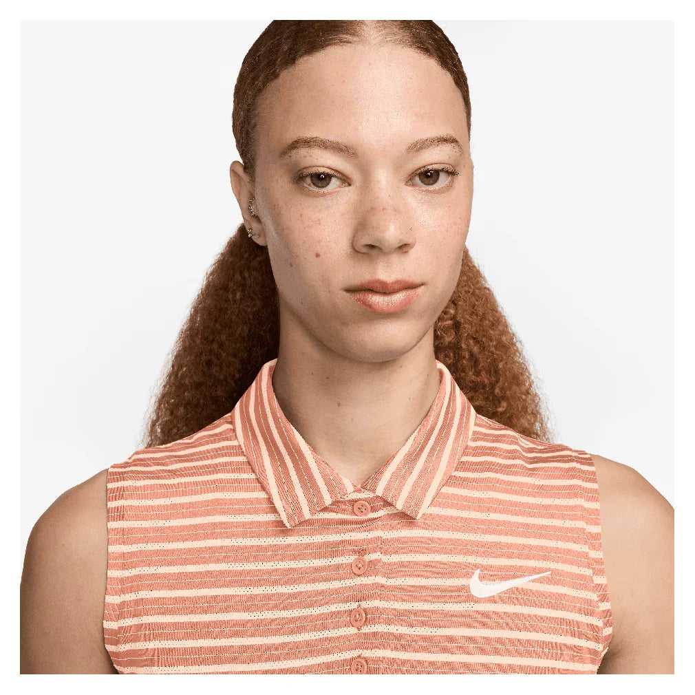 Women`s Dri-Fit Victory Sleeveless Striped Tennis Polo NIKE
