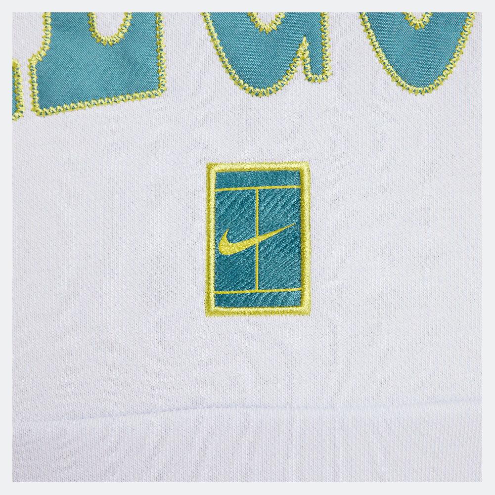 Men`s Heritage Dri-FIT Fleece Tennis Hoodie Football Grey and Mineral Teal MENS APPAREL NIKE
