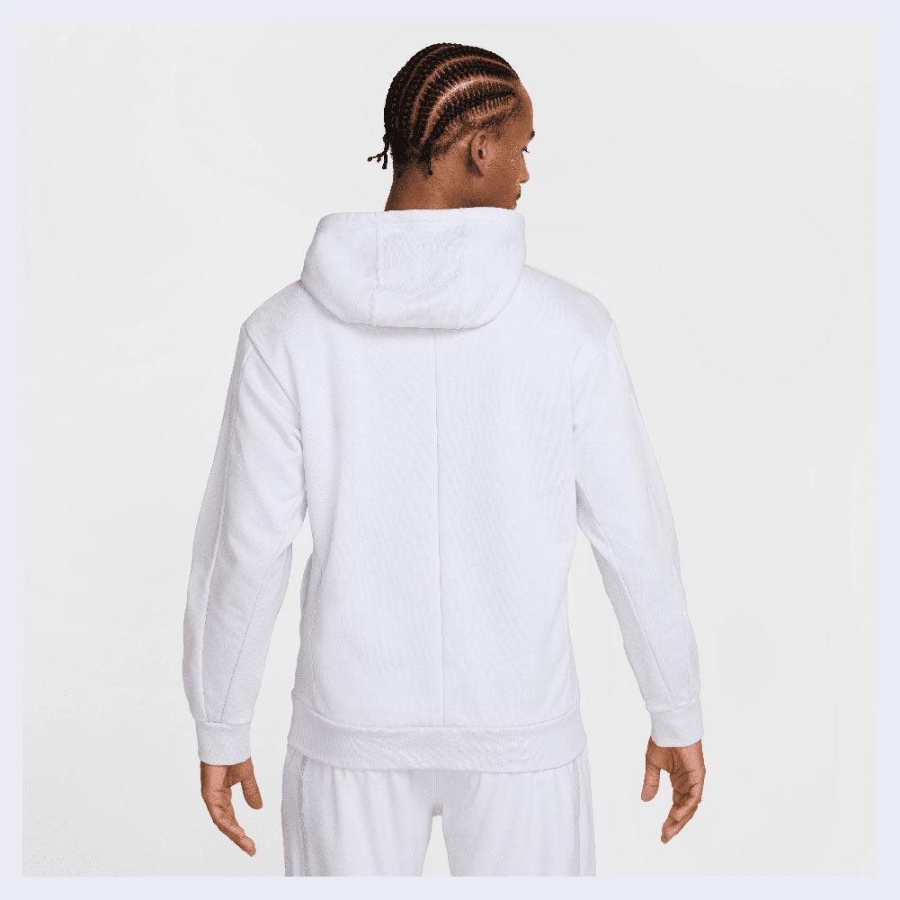 Men`s Heritage Dri-FIT Fleece Tennis Hoodie Football Grey and Mineral Teal MENS APPAREL NIKE