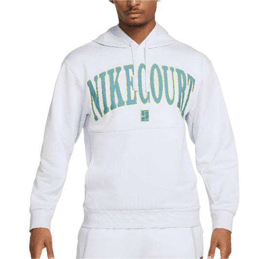 Men`s Heritage Dri-FIT Fleece Tennis Hoodie Football Grey and Mineral Teal MENS APPAREL NIKE XS