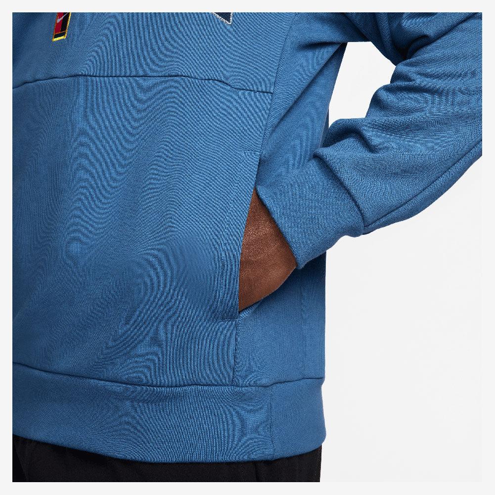 Men`s Heritage Dri-FIT Fleece Tennis Hoodie Star Blue and Psychic Blue MENS APPAREL NIKE