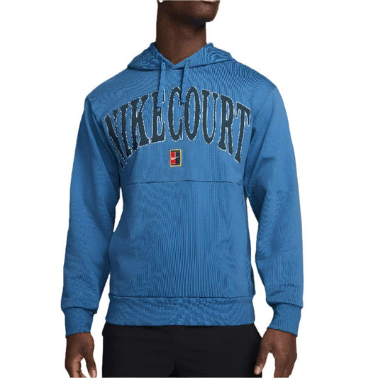 Men`s Heritage Dri-FIT Fleece Tennis Hoodie Star Blue and Psychic Blue MENS APPAREL NIKE XS