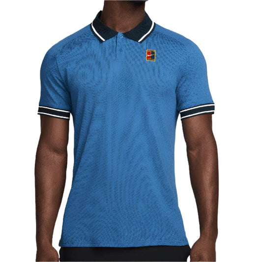 Men`s Heritage Tennis Polo Star Blue and Armory Navy MENS APPAREL NIKE XS