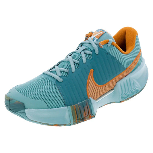 Men`s GP Pickleball Pro Shoes Denim Turq and Copper Moon NIKE 6 Blue